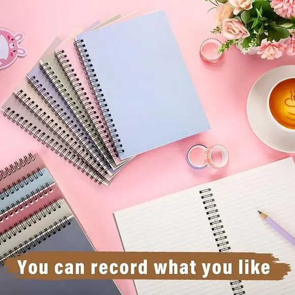 Pack of 6 Mini Spiral Notebook College Ruled Memo Note Pads 4x6 inch 100pgs - Picture 2 of 5